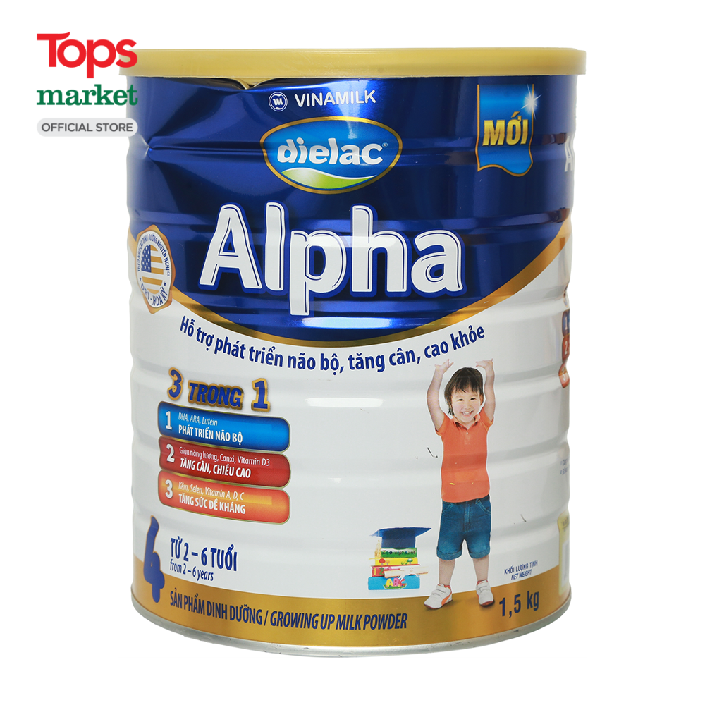 Sữa Bột Dielac Alpha 4 (2-6 tuổi) 1.5KG - Siêu Thị Tops Market