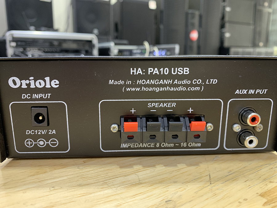 AMPLI MINI ORIOLE PA 10 CÓ USB - có 12V DC - CÓ ECHO