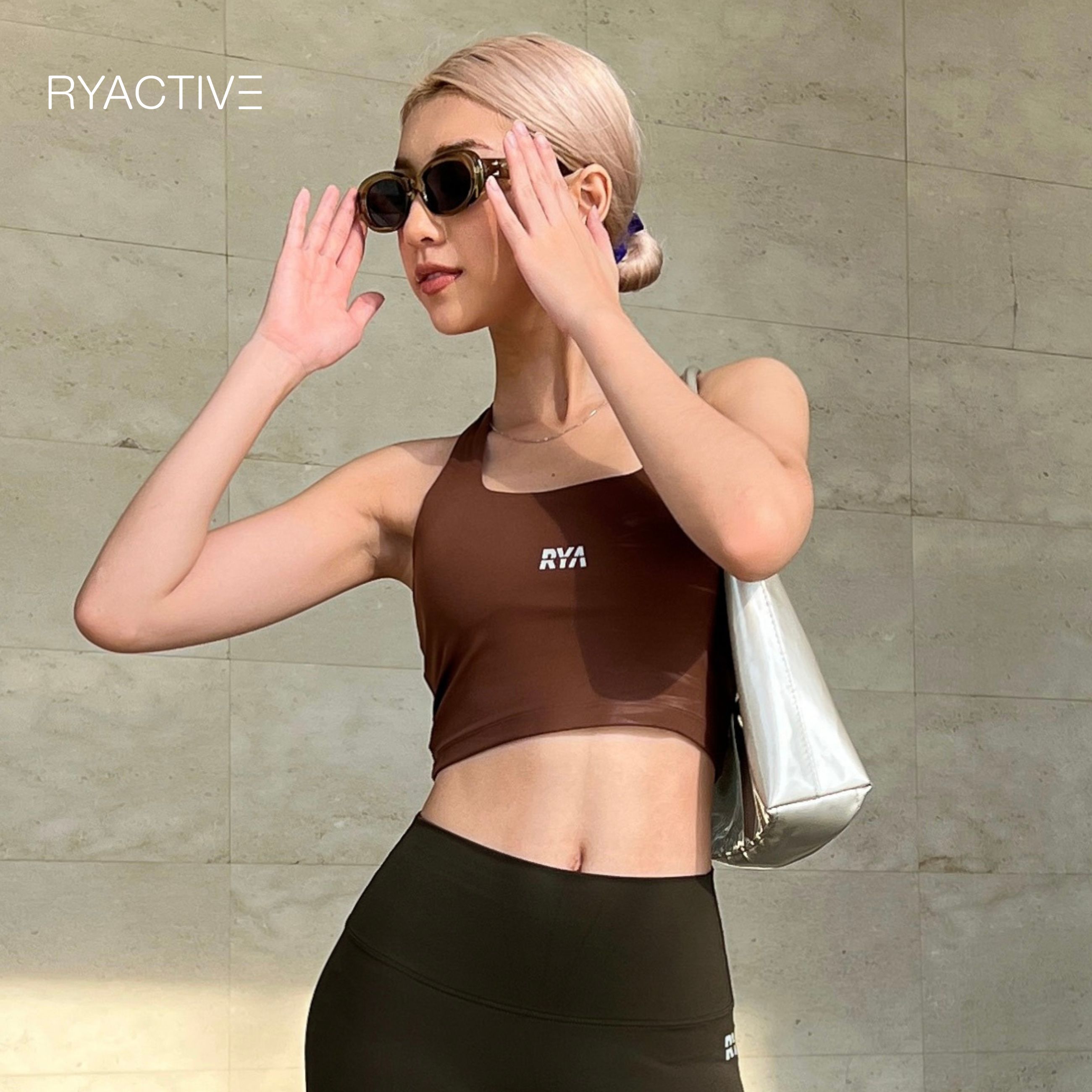 Áo ngực thể thao RYACTIVE - BE ACTIVE SPORTBRA Oak Brown