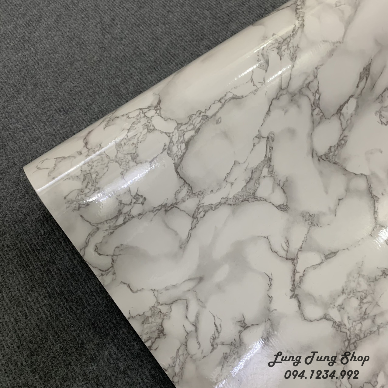 [HCM]Decal đá hoa cương xám trắng - Giấy dán tường bàn tủ có sẵn keo khổ 1,2m