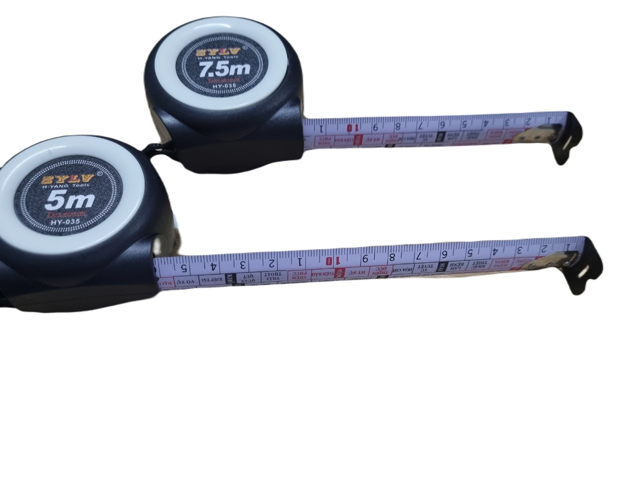 Thước dây tự hãm  LỖ BAN- ĐEN TRẮNG 2 mặt