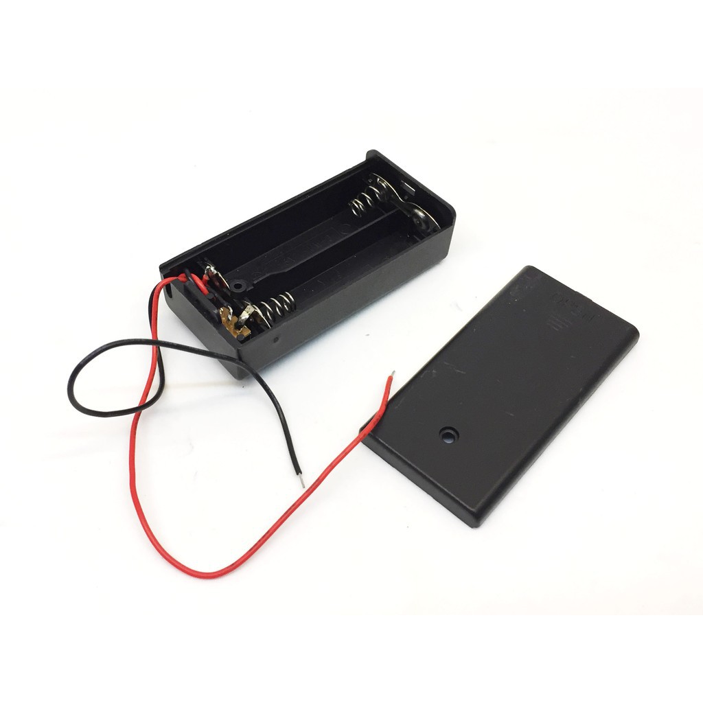 Đế pin tiểu AA 2 pin có nắp