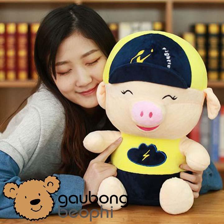 [HOT 2019 ] HEO BÔNG NGỒI ĐỘI NÓN SIZE 40CM - GẤU BÔNG [ GIAO MẪU NGẪU NHIÊN ]