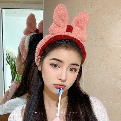 Băng Đô Rửa Mặt Nơ Đáng Yêu Dễ Thương