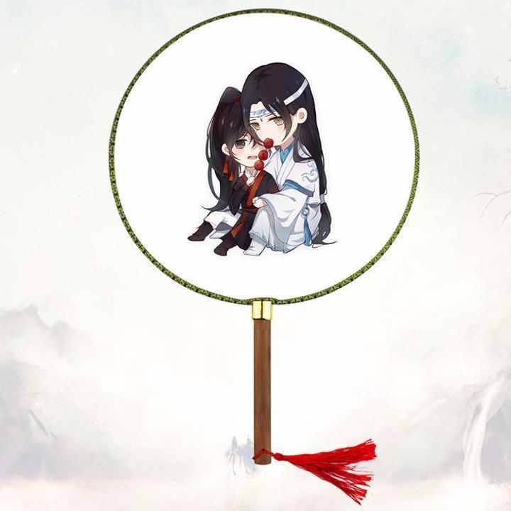 Quạt tròn Ma Đạo Tổ Sư Lam Vong Cơ Ngụy Vô Tiện Trần Tình Lệnh quạt cầm tay cổ trang cổ điển cosplay Tiêu Chiến Vương Nhất Bác