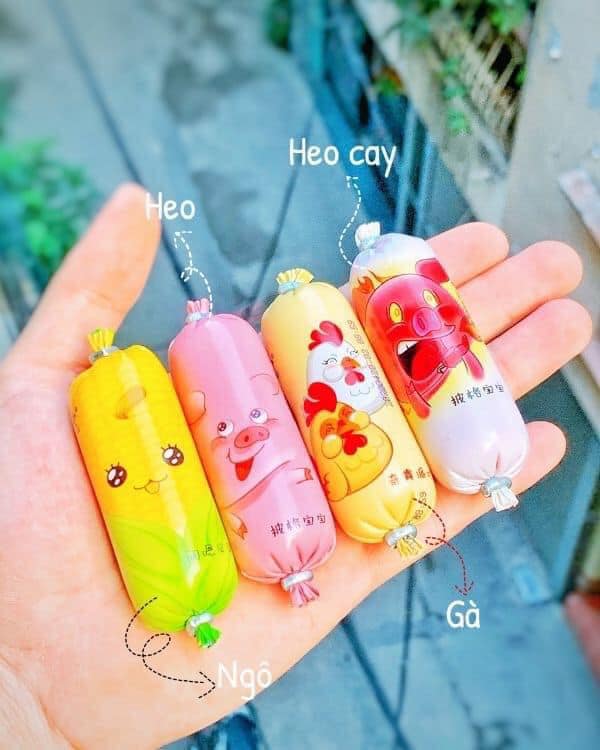 [HCM]COMBO 4 cây Xúc Xích Mini Mix 4 vị