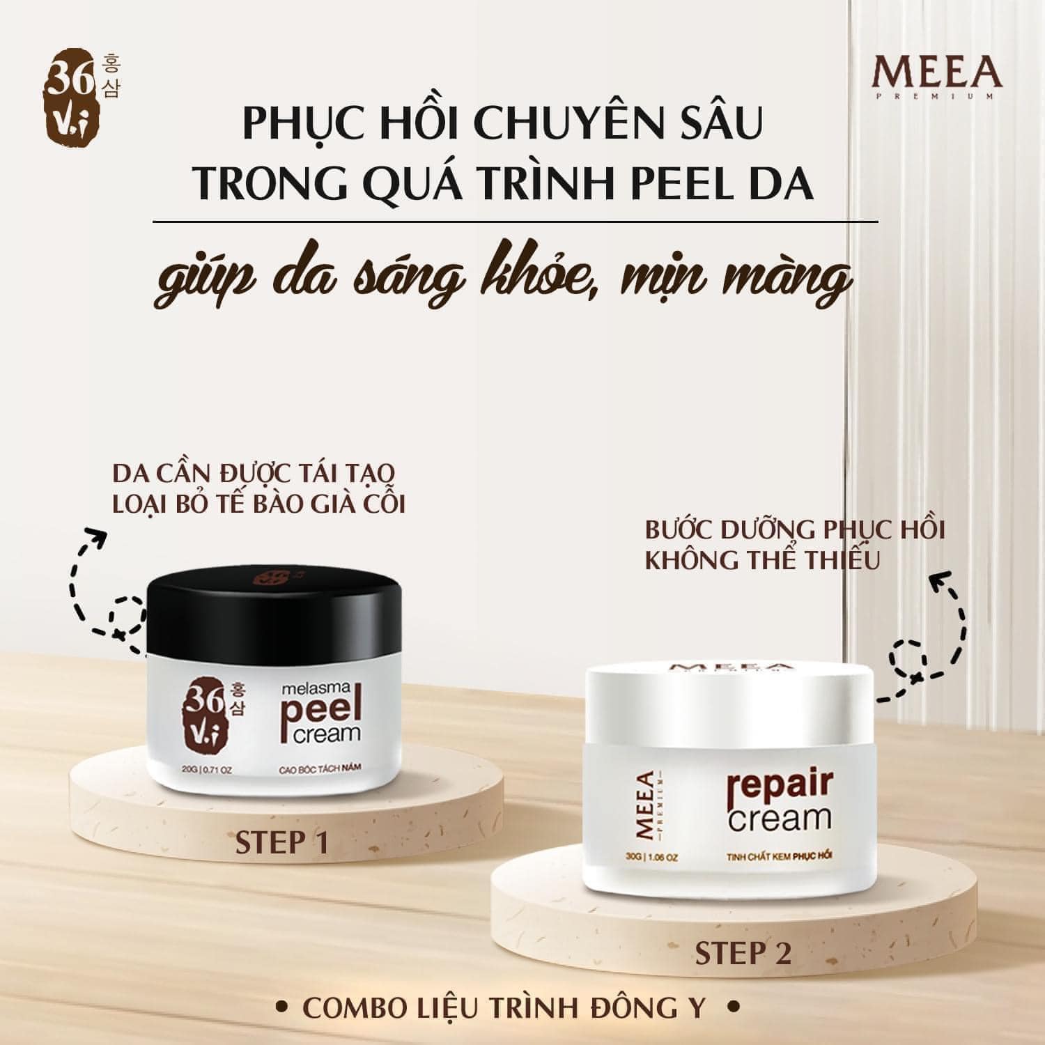 Combo Peel Da Tảo Sâm MeeA và Phục Hồi