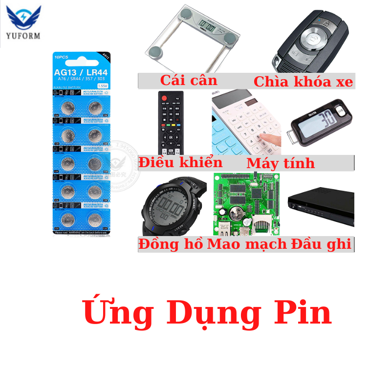 Pin cúc áo - Pin đồng hồ 1.5V LR44 AG13