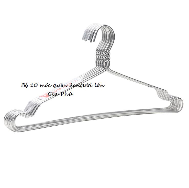 [HCM]Bộ 10 móc quần áo người lớn Gia Phú