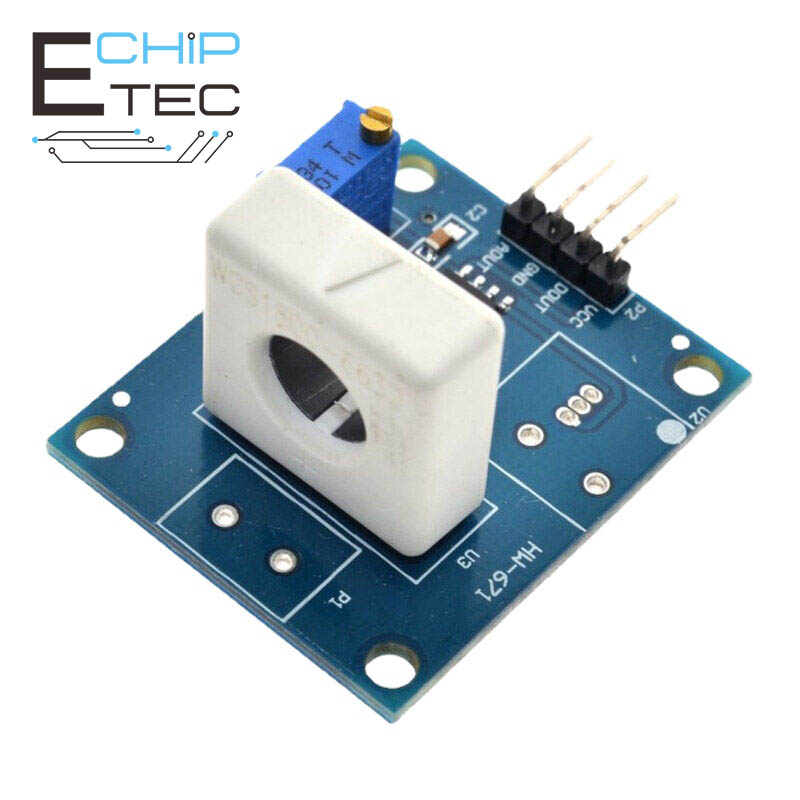 Mô-đun Cảm Biến Phát Hiện Dòng Điện Hall DC 5V WCS1800 Chính Xác 35A Với Đèn Tín Hiệu Quá Dòng
