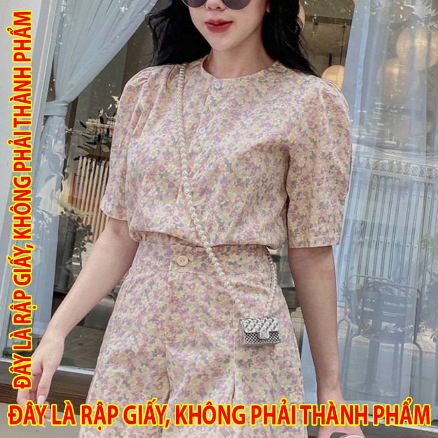 Rập giấy 30111 - bộ mùa hè xếp ly
