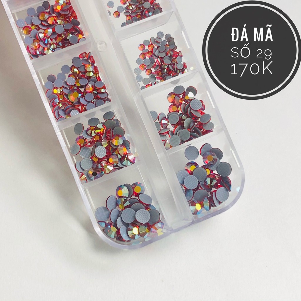 Đá Chân Keo YHB Chân Lưới Mix Size - Số 29 Đỏ AB