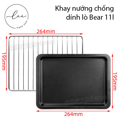 VỈ NƯỚNG, KHAY NƯỚNG LÒ BEAR 11L