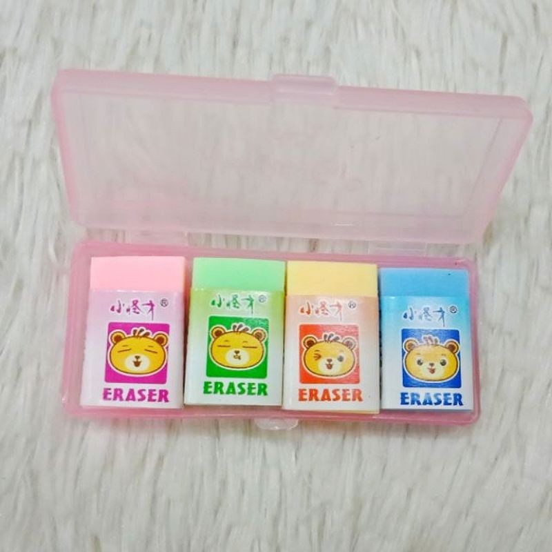 [HCM]Hộp 4 cục gôm vali nhiều màu
