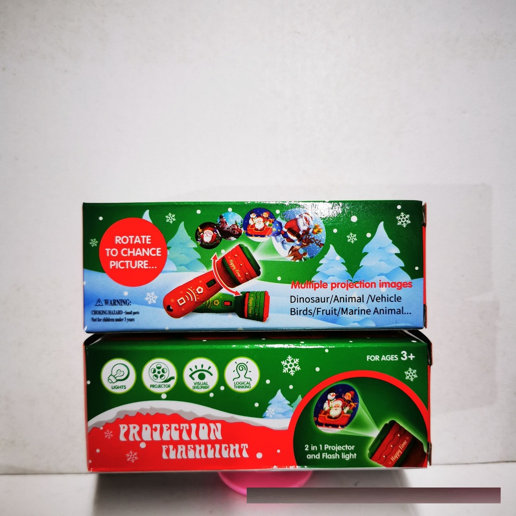 Đèn pin chiếu hình Noel cho bé
