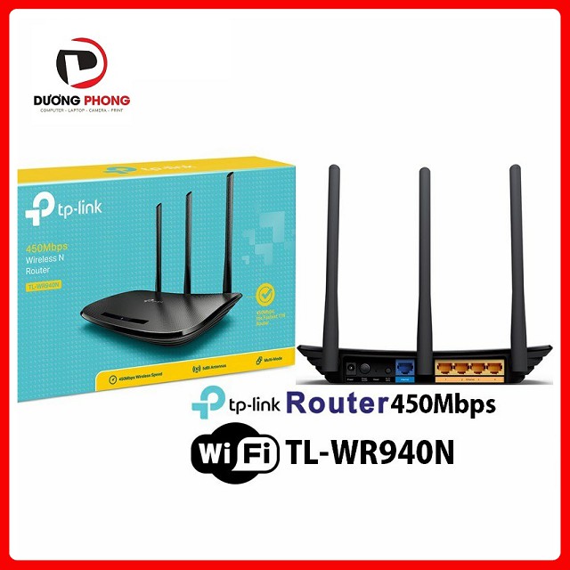 Bộ phát Wifi Tp-Link WR 940N V6.0 - 450Mbps - BH 24 Tháng.