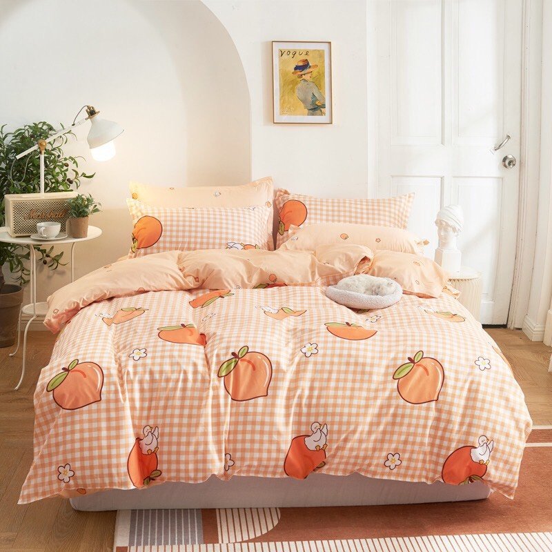 Bộ Chăn Ga Gối Poly Nhập 4 món[1m6x2m và 1m8x2m], mẫu sắc màu