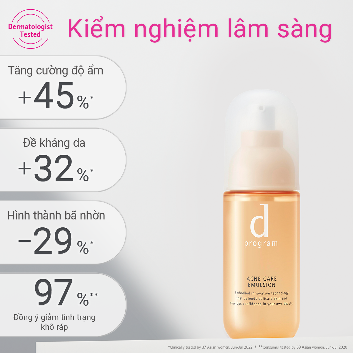 Sữa dưỡng ẩm kiềm dầu ngừa mụn cho da nhạy cảm dProgram Balancing Acne Care Emulsion 100ml