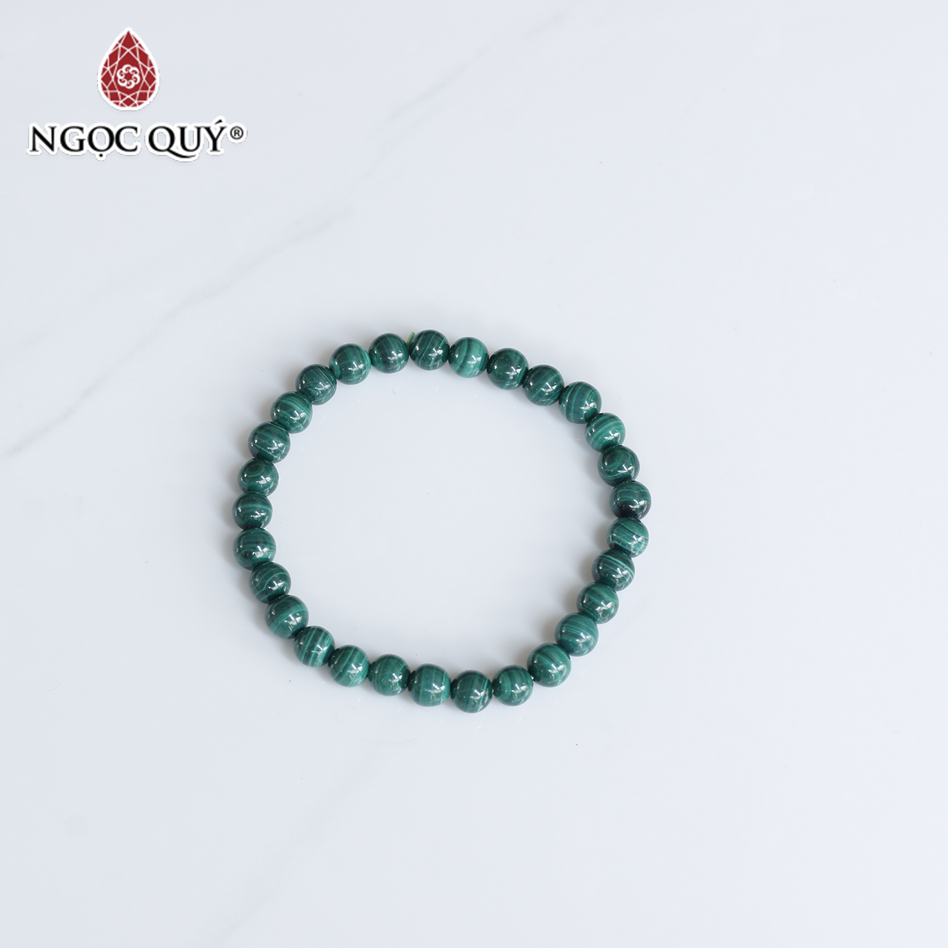 Vòng tay đá khổng tước mệnh hỏa mộc - Ngọc Quý Gemstones