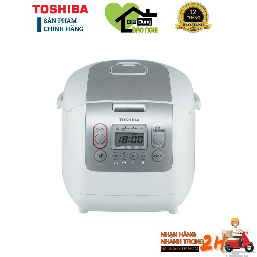 [HCM]Nồi cơm điện tử Toshiba RC- 18NMF (W)