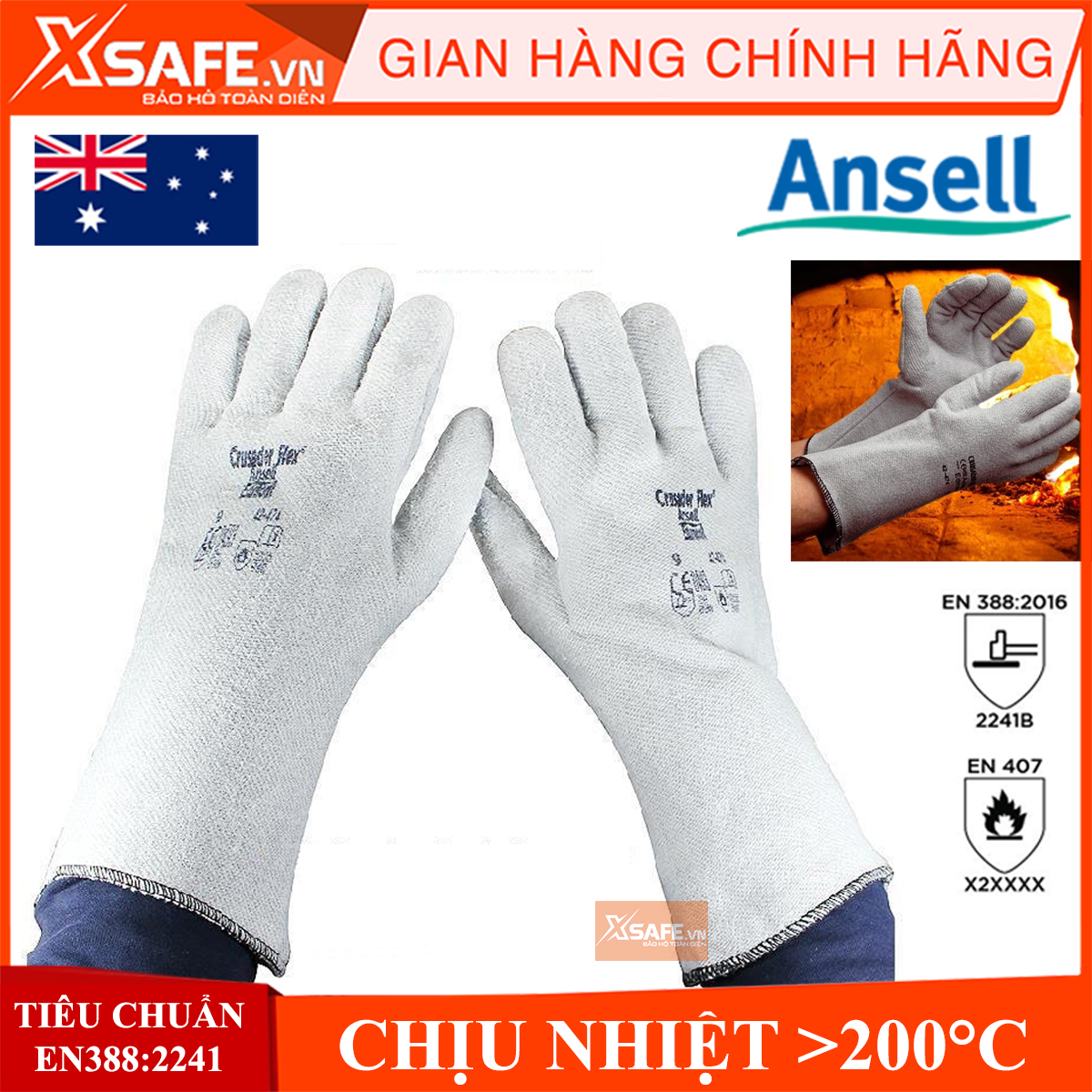 Heat resistant gloves Ansell 42-474