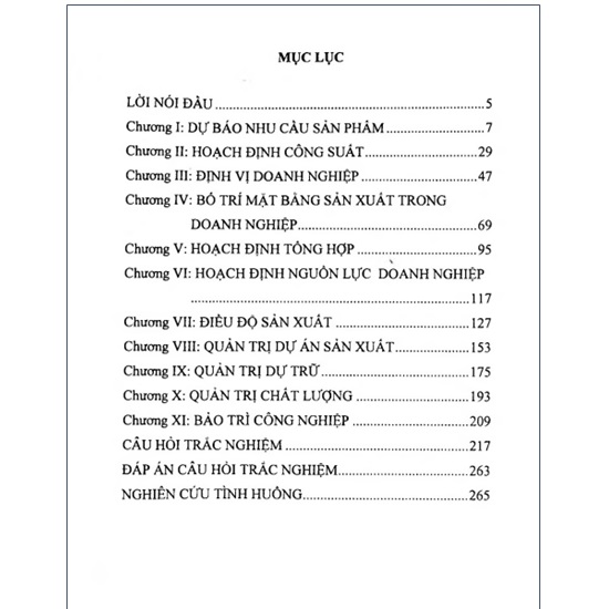 Bài tập quản trị tác nghiệp