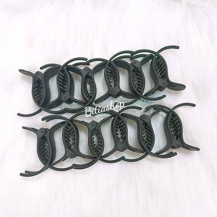 LỐ 12 KẸP TÓC CÀNG CUA 3 RĂNG ĐEN NHÁM ĐEN BÓNG