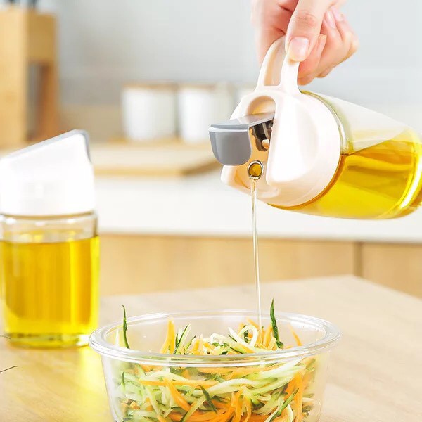 Bình Thủy Tinh Đựng Rót Dầu Ăn Nước Mắm 2 Dung Tích Lựa Chọn