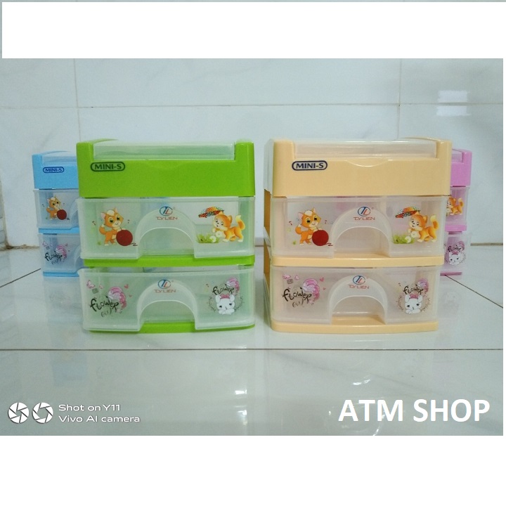 TỦ NHỰA MINI 3 NGĂN TY LIEN-(15.5X19X19CM)