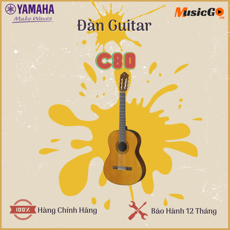 (Hàng Chính Hãng) Yamaha C80 - Đàn Guitar Classic