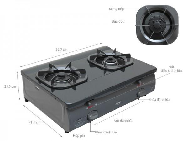 [HCM][Trả góp 0%]Bếp gas dương Rinnai RJ-8600FE (Đen)