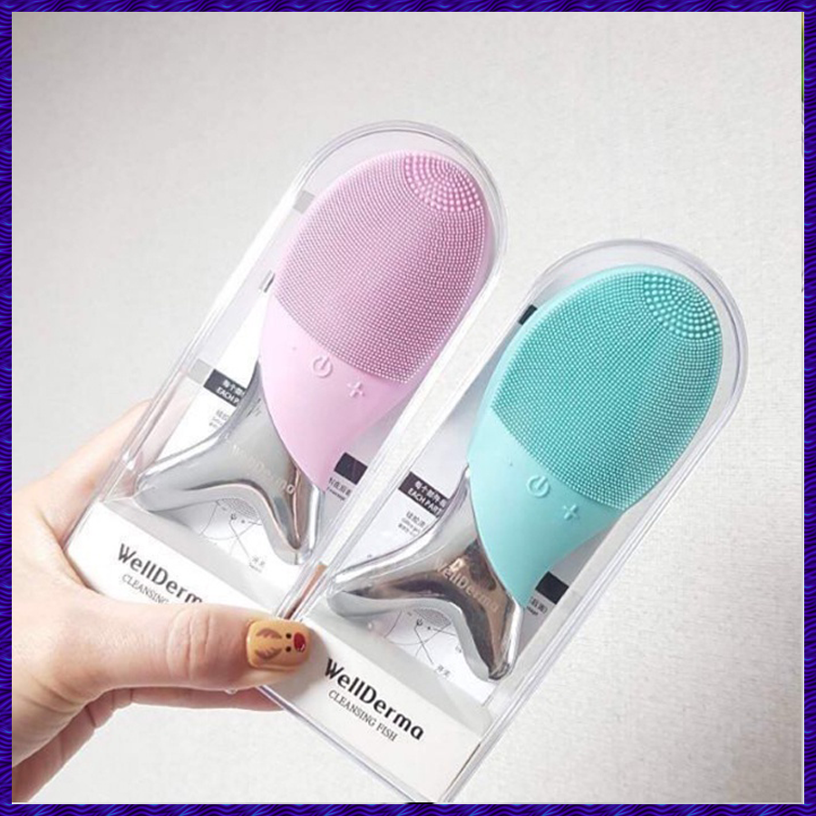 [HÀNG CHÍNH HÃNG]Máy Rửa Mặt Con Cá WellDerma Cleansing Fish Hàn Quốc