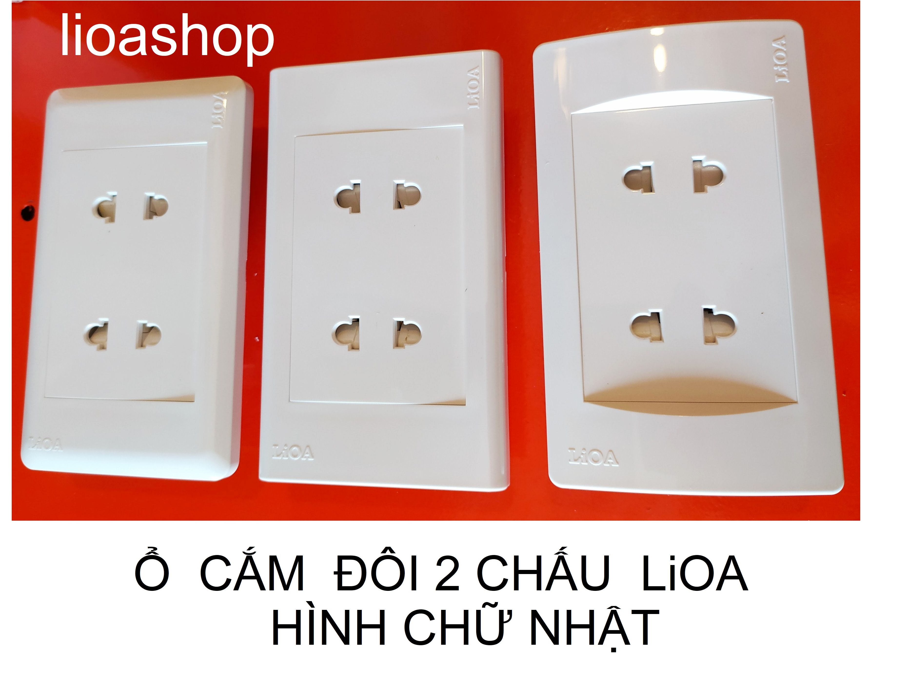 Ổ CẮM ĐÔI 2 CHẤU LiOA.