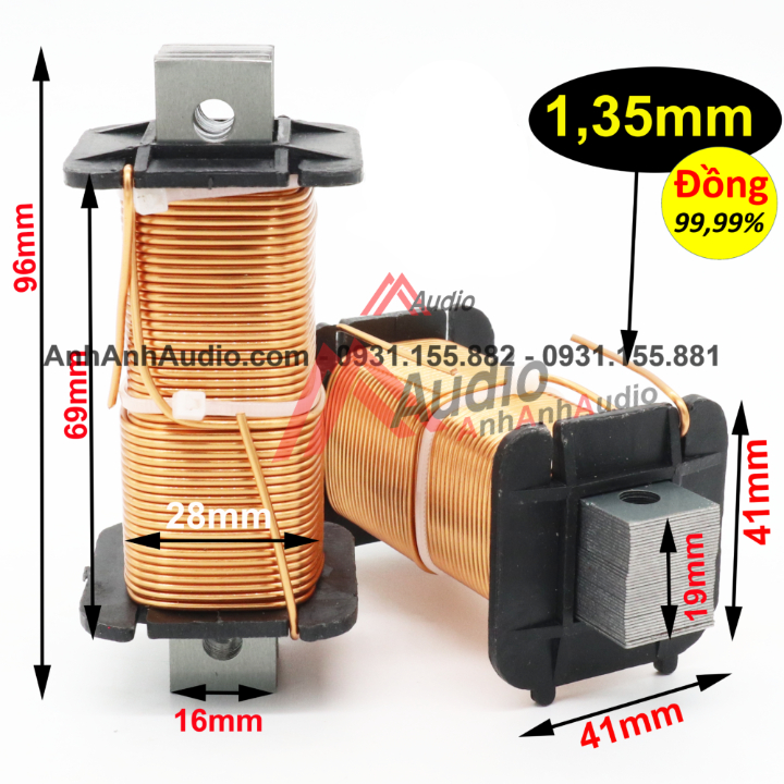 Cuộn cảm 1.2 henry dây đồng 1.35mm giá 01 cái