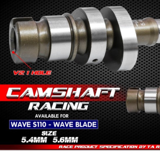 CỐT CAM ĐỘ 1 LỖ WAVE  S110 BLADE TA RACING