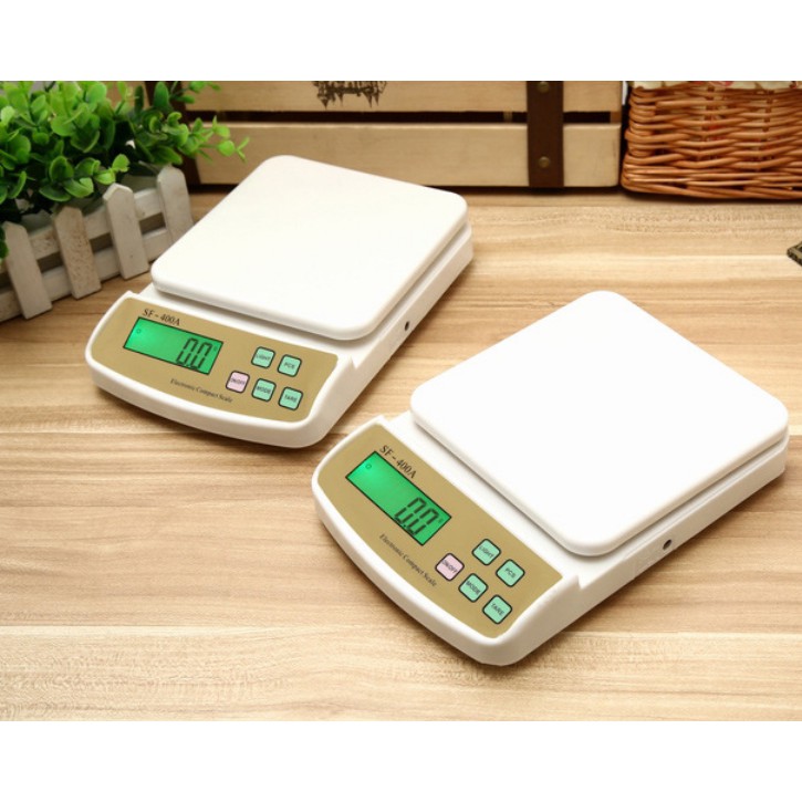 Cân nhà bếp, cân điện tử tiểu ly SF-400A loại 10kg dành cho nhà bếp, độ chính xác cao tới 0.1gr, có màn hình led hiển thị