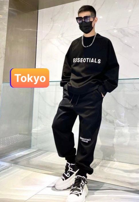 SÉT ĐỒ BỘ NAM NỮ HOODIE SWEATER NAM NỮ ESSENTIALS CHẤT THUN NỈ DÀY DA CÁ CHỐNG LẠNH NẮNG, NÓNG ĐÔNG HÈ UNISEX SAKURA - TOKYO FASHION