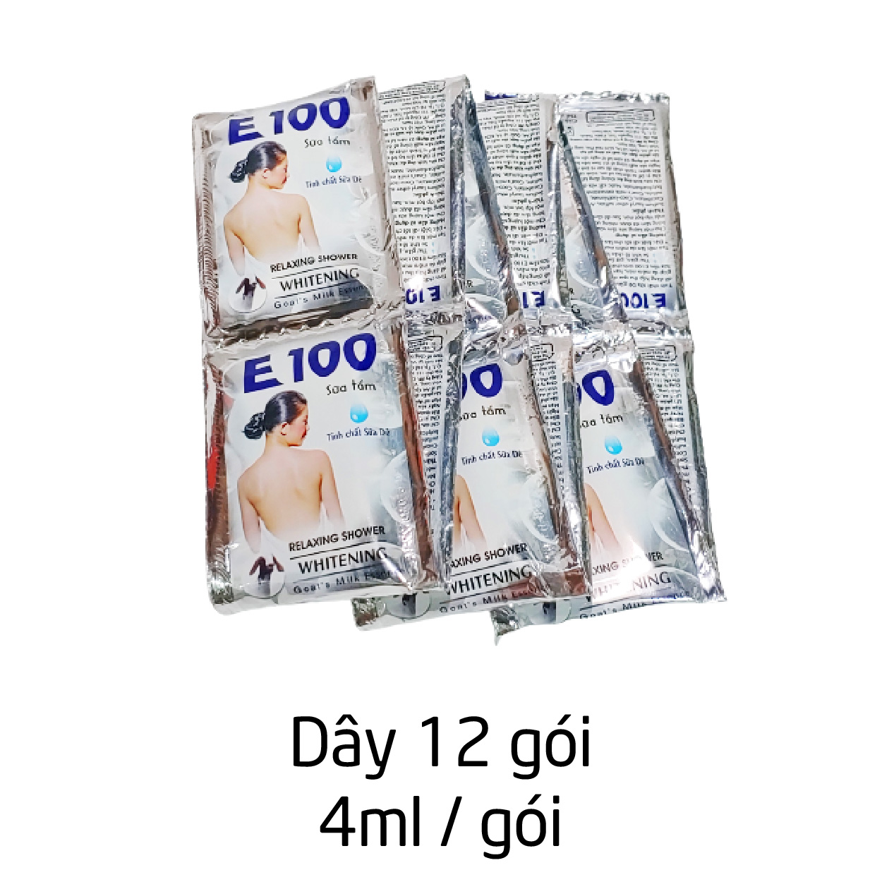 12 bịch sữa tắm tinh chất sữa dê E100 chống lão hóa,dưỡng trắng dưỡng ẩm hiệu quả