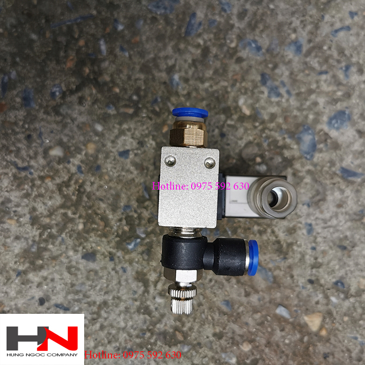 Van điện từ đóng mở khí stnc có núm chỉnh