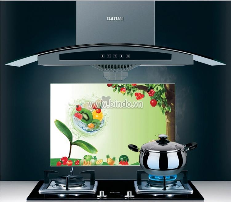 Decal dán bếp tráng nhôm - Nụ Hoa Trái cây