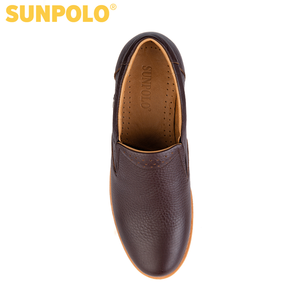 Giày Nam Da Bò SUNPOLO SUMU01 (Đen, Nâu)