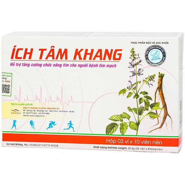 Viên bổ tim Ích Tâm Khang – Hỗ trợ tăng cường sức khỏe tim mạch (Hộp 30 viên)