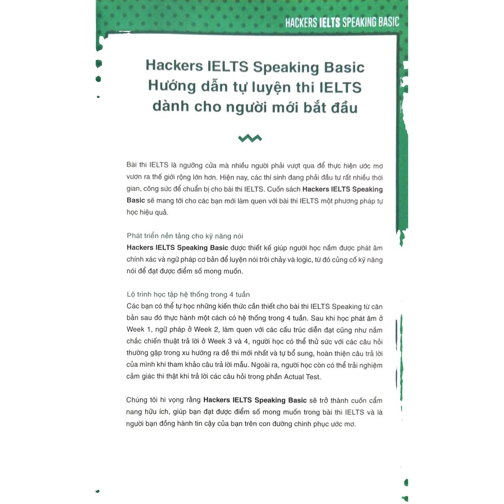 Sách - Hackers Ielts Basic - Speaking