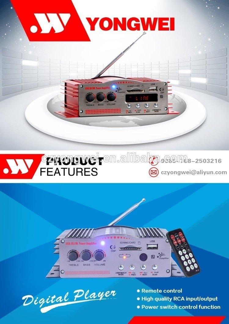 Amply mini đọc USB/thẻ SD/Radio YW-200A + Adaptor 12v/2A