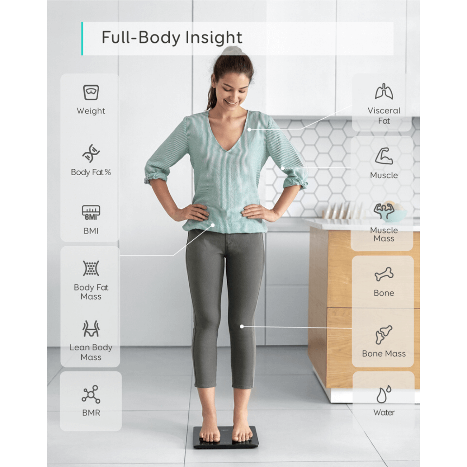Cân điện tử Eufy Smart Scale C1 - T9146 ( Màu trắng)