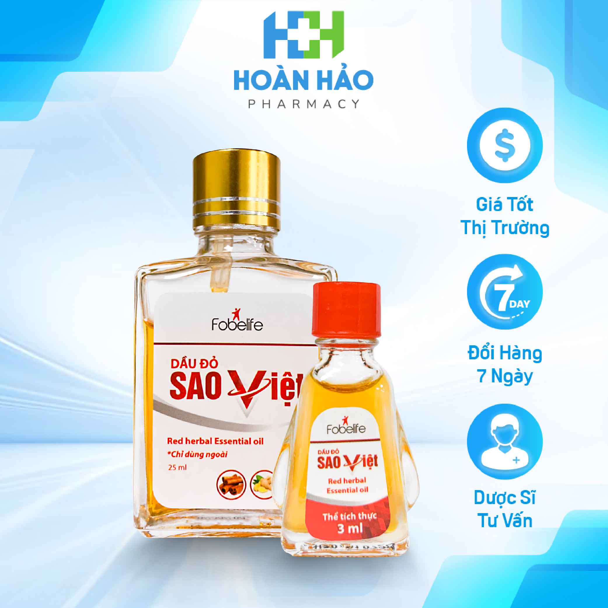 Dầu Đỏ Sao Việt FobeLife Giúp Làm Ấm Cơ Thể Giảm Nnức Mỏi Cảm Lạnh