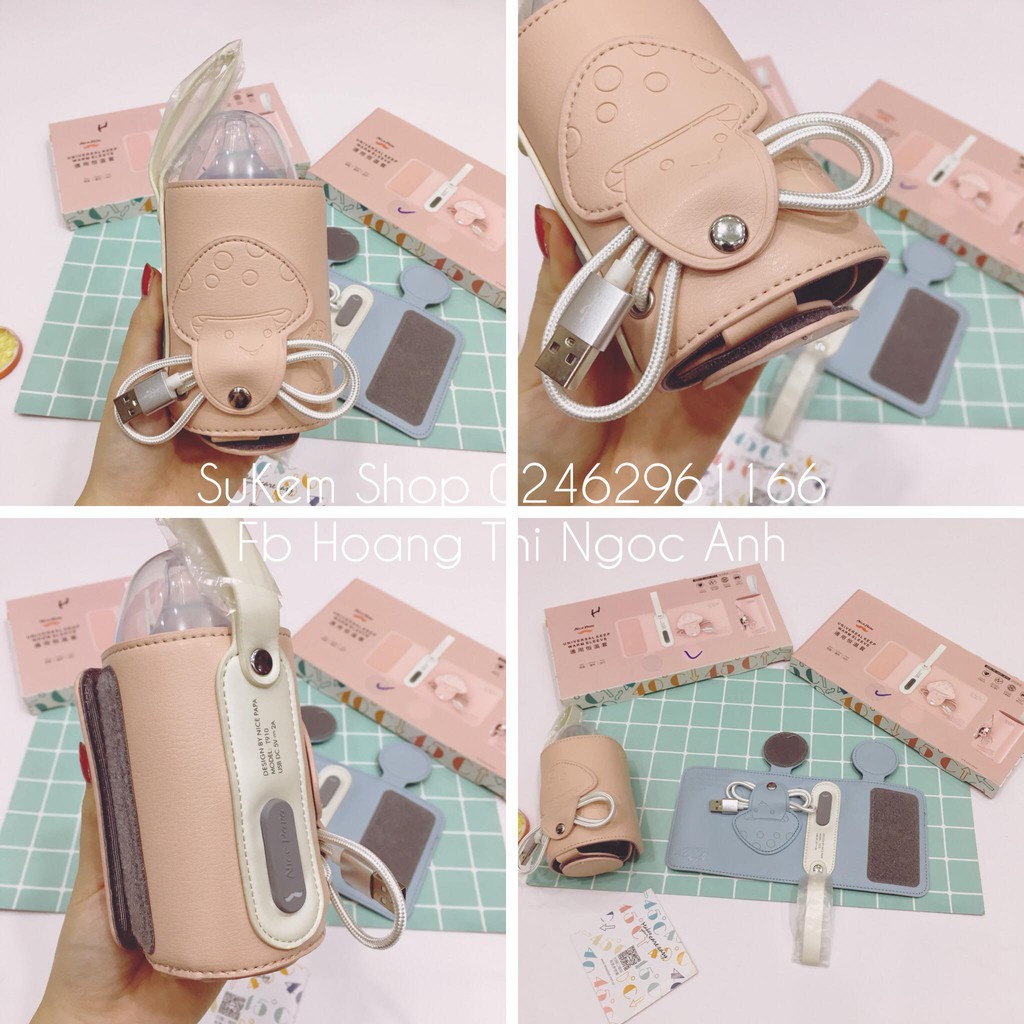 [Lấy mã giảm thêm 30%]Túi hâm sữa cơ động Nice Papa - Sukem Shop