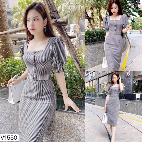 [HCM]ĐẦM ÔM CARO TAY PHỒNG