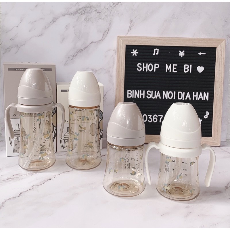 Bình sữa DotxGros Gấu - Gấu tim 200ml - 300ml