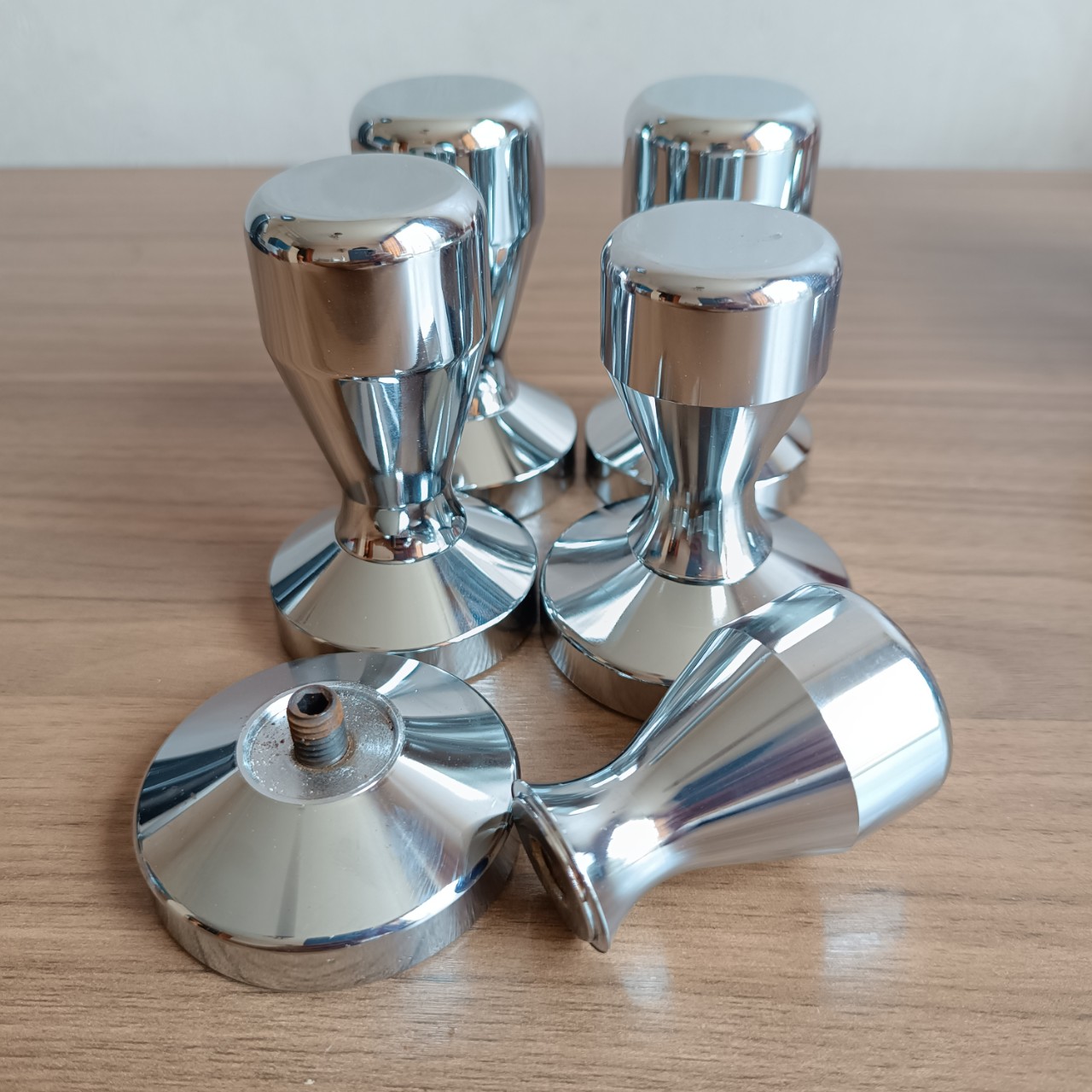 Tamper 58mm, tamper cafe inox 58mm, tamper gỗ 58mm